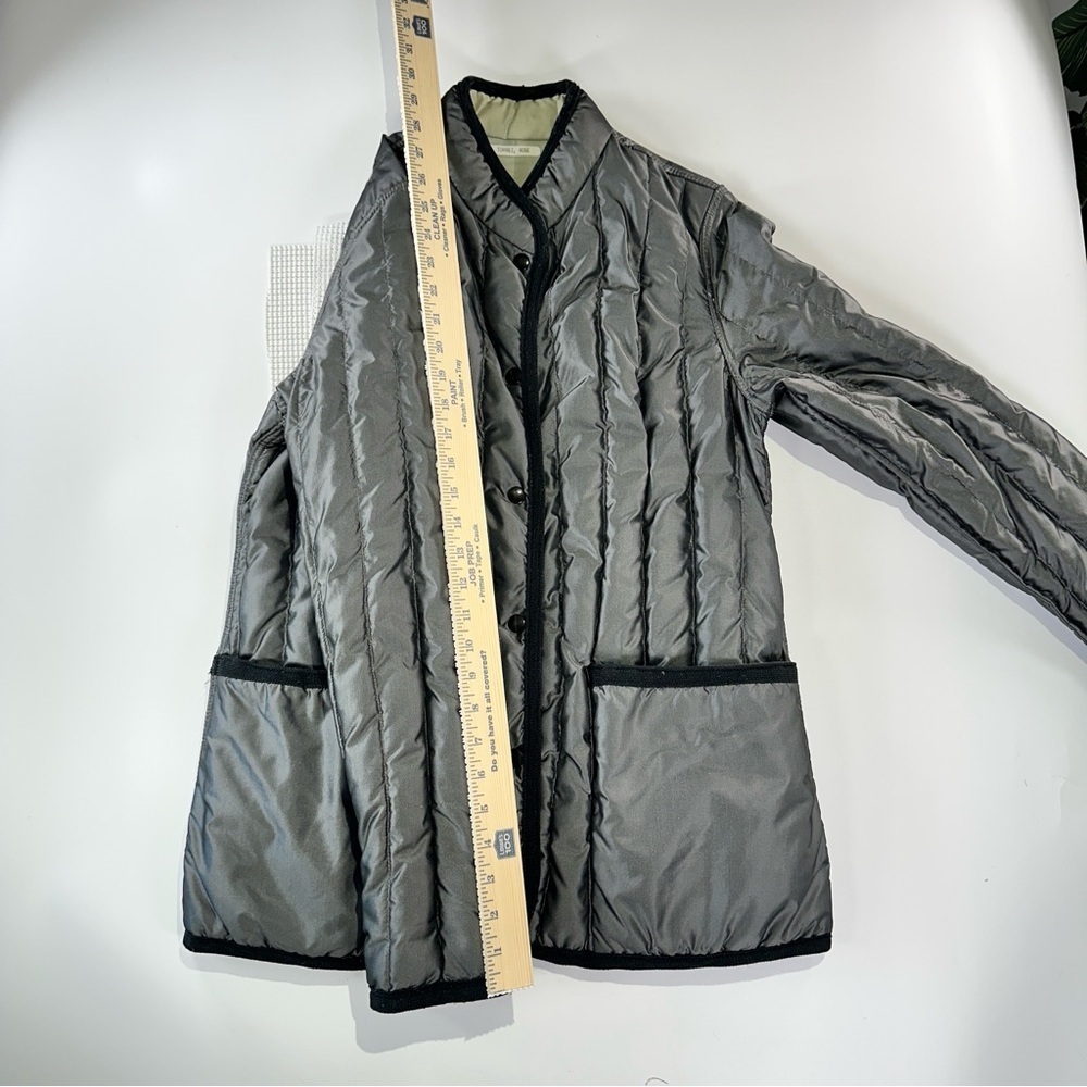 Sharpee Vintage Quilted Down Jacket Utility Snap Front - Picture 12 of 12